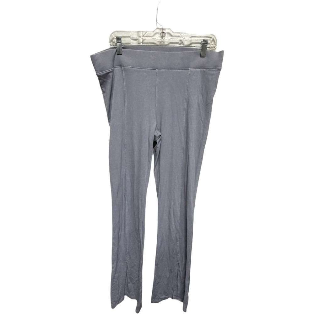 Wild Fable XL Wide Leg Lounge Pants Light Blue Ribbed Stretch Pull On Slit Hem